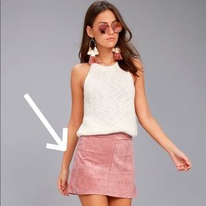 Shenandoah Mauve Suede Mini Skirt